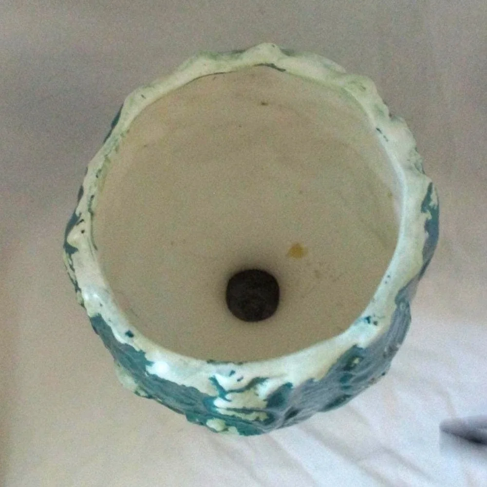 GobletGreen distressed‎ Vase Filigree Vine Ardco Japan unique gift
